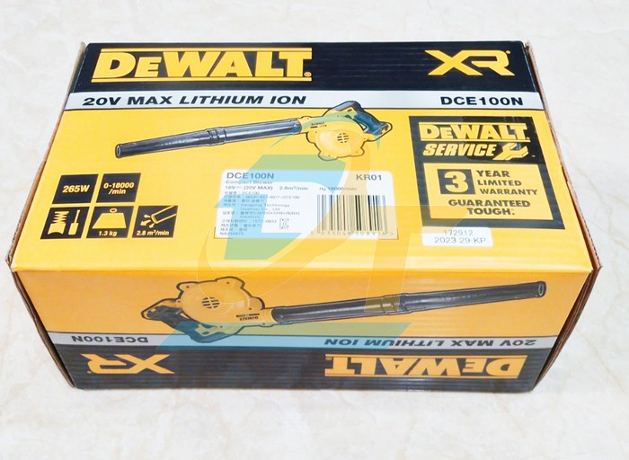 Máy thổi lá dùng pin 20V DeWalt DCE100N-KR (Chưa gồm pin sạc)  DEWALT | Giá rẻ nhất - Công Ty TNHH Thương Mại Dịch Vụ Đạt Tâm