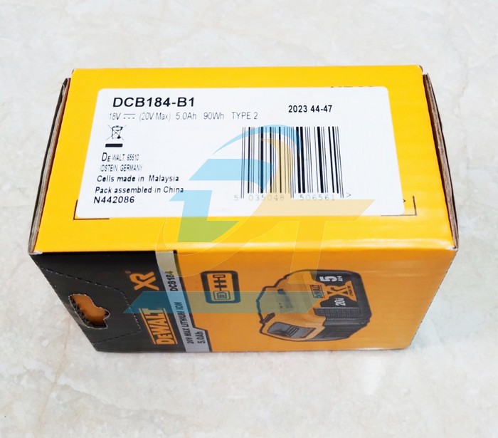 Pin 18V 5.0Ah XR Li-ion Dewalt DCB184-B1  DEWALT | Giá rẻ nhất - Công Ty TNHH Thương Mại Dịch Vụ Đạt Tâm