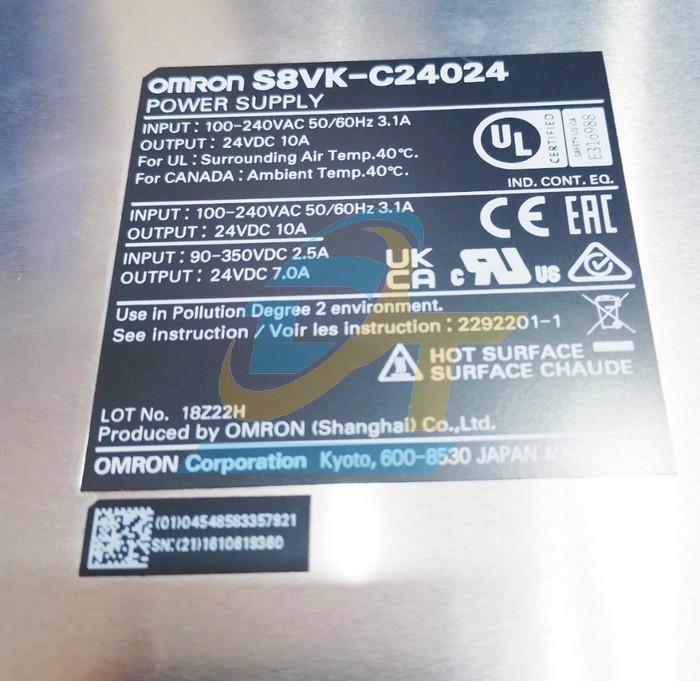 Bộ nguồn 10A 24VDC Omron S8VK-C24024 S8VK-C24024 Omron | Giá rẻ nhất - Công Ty TNHH Thương Mại Dịch Vụ Đạt Tâm