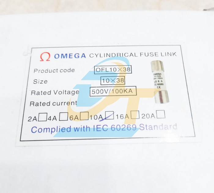 Cầu ch&igrave; sứ 10x38 Omega 10A  OMEGA | Gi&aacute; rẻ nhất - C&ocirc;ng Ty TNHH Thương Mại Dịch Vụ Đạt T&acirc;m