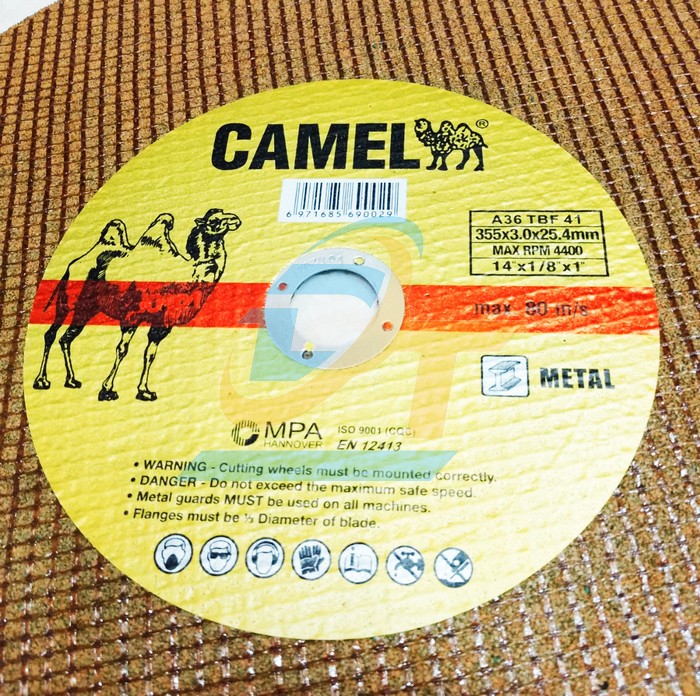 Đá cắt sắt Camel 355x3x25.4  Camel | Giá rẻ nhất - Công Ty TNHH Thương Mại Dịch Vụ Đạt Tâm