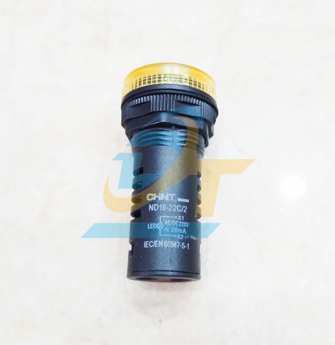 Đèn báo phi 22 màu vàng Chint ND16-22C/2 220V YEL ND16-22C/2 220V YEL CHINT | Giá rẻ nhất - Công Ty TNHH Thương Mại Dịch Vụ Đạt Tâm