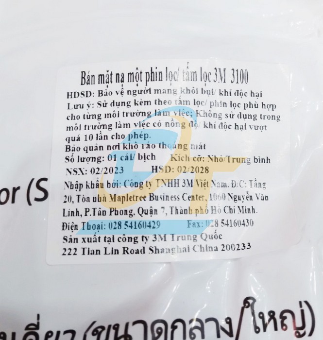 Mặt nạ phòng độc nửa mặt 3M 3100  3M | Giá rẻ nhất - Công Ty TNHH Thương Mại Dịch Vụ Đạt Tâm