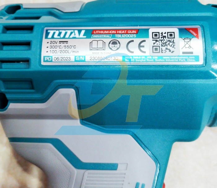 Máy thổi hơi nóng dùng pin 20V Total TBLI20025 (Kèm 1 pin 4.0Ah + 1 Sạc)  Total | Giá rẻ nhất - Công Ty TNHH Thương Mại Dịch Vụ Đạt Tâm