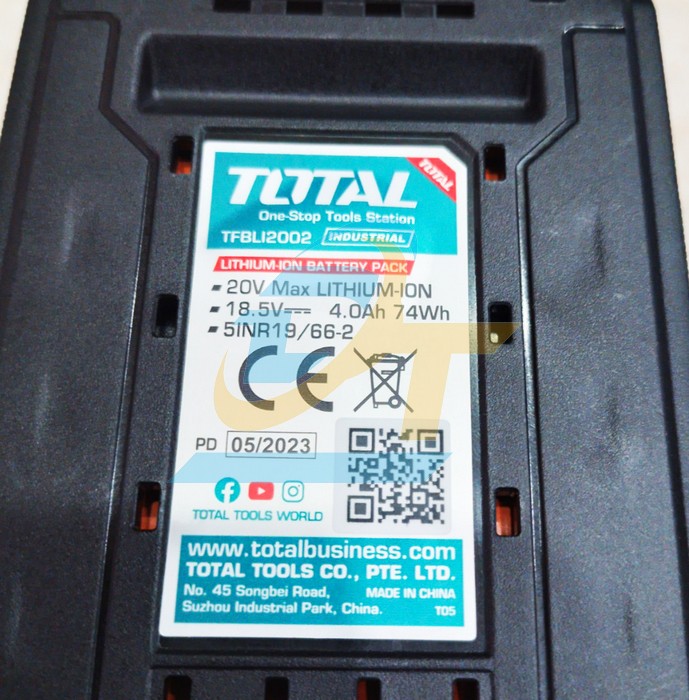 Máy thổi hơi nóng dùng pin 20V Total TBLI20025 (Kèm 1 pin 4.0Ah + 1 Sạc)  Total | Giá rẻ nhất - Công Ty TNHH Thương Mại Dịch Vụ Đạt Tâm