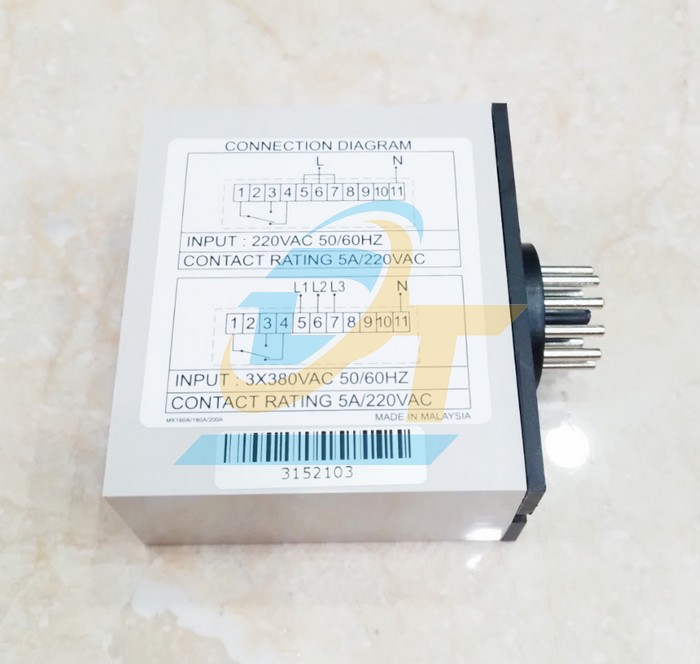 Relay bảo vệ điện áp 11 chân 380V Mikro MX200A  Mikro | Giá rẻ nhất - Công Ty TNHH Thương Mại Dịch Vụ Đạt Tâm