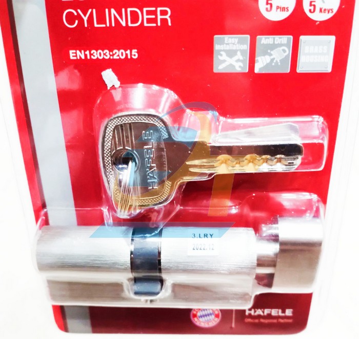 Ruột khóa 1 đầu chìa, 1 đầu vặn 71mm Hafele 489.56.004  HAFELE | Giá rẻ nhất - Công Ty TNHH Thương Mại Dịch Vụ Đạt Tâm