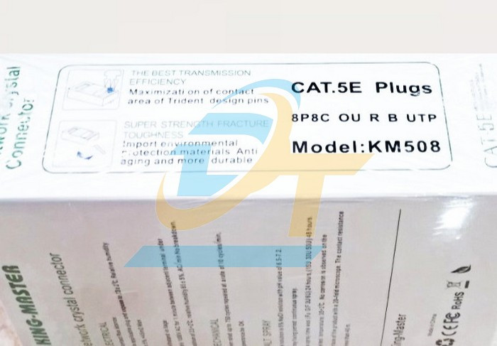 Đầu bấm mạng RJ45 Cat 5E King-Master KM508 (Hộp 100 cái)  KING-MASTER | Giá rẻ nhất - Công Ty TNHH Thương Mại Dịch Vụ Đạt Tâm