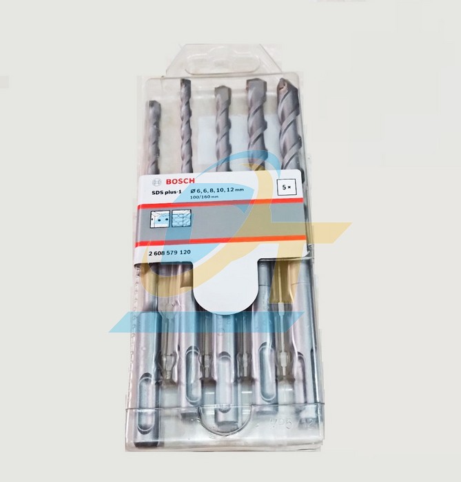 Bộ 5 mũi khoan bê tông chuôi gài SDS Plus-1 /6/8/10/12x160mm Bosch 2608579120 2608579120 Bosch | Giá rẻ nhất - Công Ty TNHH Thương Mại Dịch Vụ Đạt Tâm