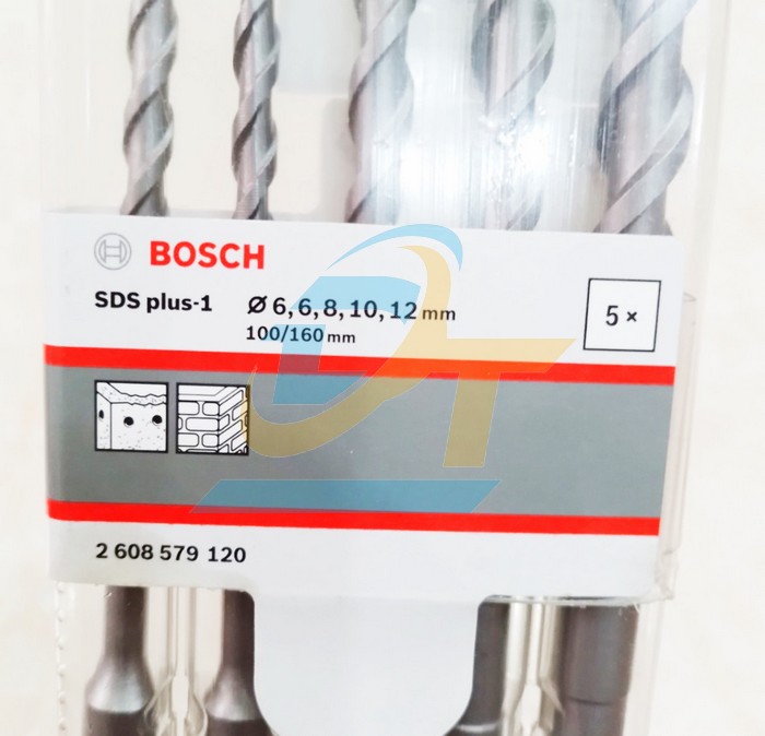 Bộ 5 mũi khoan bê tông chuôi gài SDS Plus-1 /6/8/10/12x160mm Bosch 2608579120 2608579120 Bosch | Giá rẻ nhất - Công Ty TNHH Thương Mại Dịch Vụ Đạt Tâm