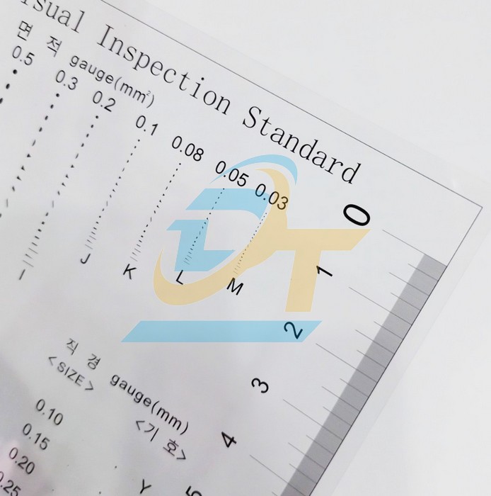 Thẻ đo lường (Film gauge) trong suốt tiêu chuẩn Visual Inspection Standard  Korea | Giá rẻ nhất - Công Ty TNHH Thương Mại Dịch Vụ Đạt Tâm