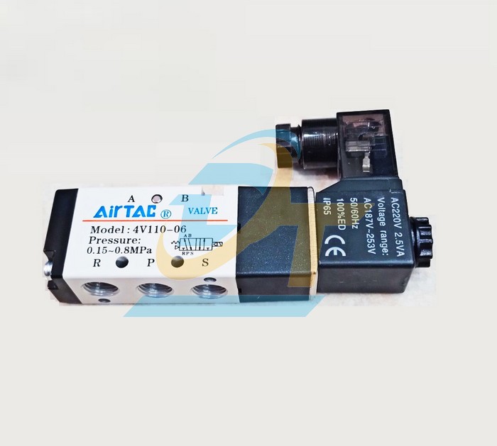 Van điện từ khí nén AC220V Airtac 4V110-06A  Airtac | Giá rẻ nhất - Công Ty TNHH Thương Mại Dịch Vụ Đạt Tâm