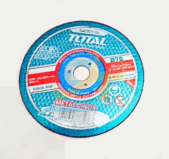 Đá cắt kim loại 76x1.2x10mm Total TAC30176  Total | Giá rẻ nhất - Công Ty TNHH Thương Mại Dịch Vụ Đạt Tâm