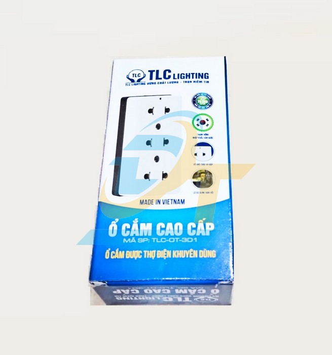 Ổ cắm 3 lỗ 2 chấu TLC TLC-OT-3D1  TLC | Giá rẻ nhất - Công Ty TNHH Thương Mại Dịch Vụ Đạt Tâm