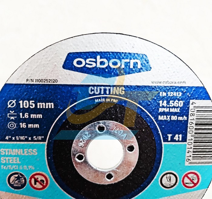 Đá cắt AS 46 T INOX-BF Osborn 105x1.6x16mm  OSBORN | Giá rẻ nhất - Công Ty TNHH Thương Mại Dịch Vụ Đạt Tâm