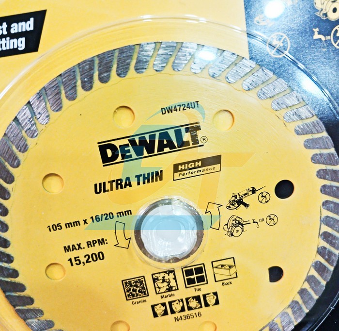 Lưỡi cắt kim cương 105x16/20mm Dewalt DW4724UT-B1  DEWALT | Giá rẻ nhất - Công Ty TNHH Thương Mại Dịch Vụ Đạt Tâm