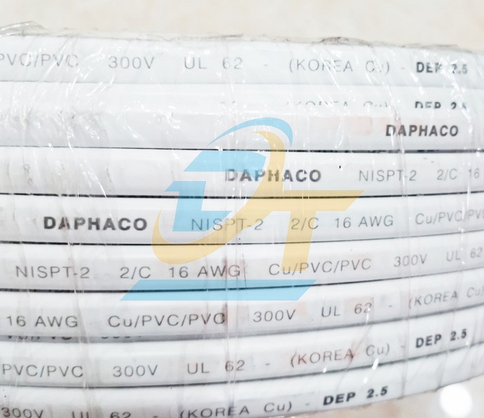 Dây cáp điện đôi mềm oval dẹp ruột đồng Daphaco DEP 2.5 - 300V  Daphaco | Giá rẻ nhất - Công Ty TNHH Thương Mại Dịch Vụ Đạt Tâm