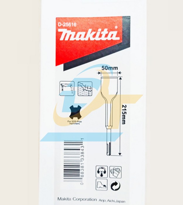 Mũi đục bê tông dẹp chuôi gài 50x215mm Makita D-25616  Makita | Giá rẻ nhất - Công Ty TNHH Thương Mại Dịch Vụ Đạt Tâm