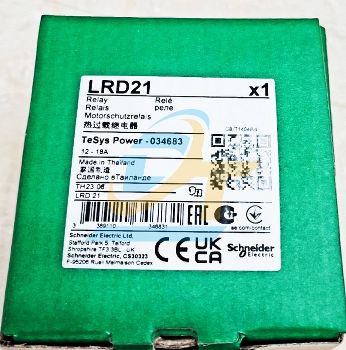 Relay nhiệt 12-18A Schneider LRD21  SCHNEIDER | Giá rẻ nhất - Công Ty TNHH Thương Mại Dịch Vụ Đạt Tâm