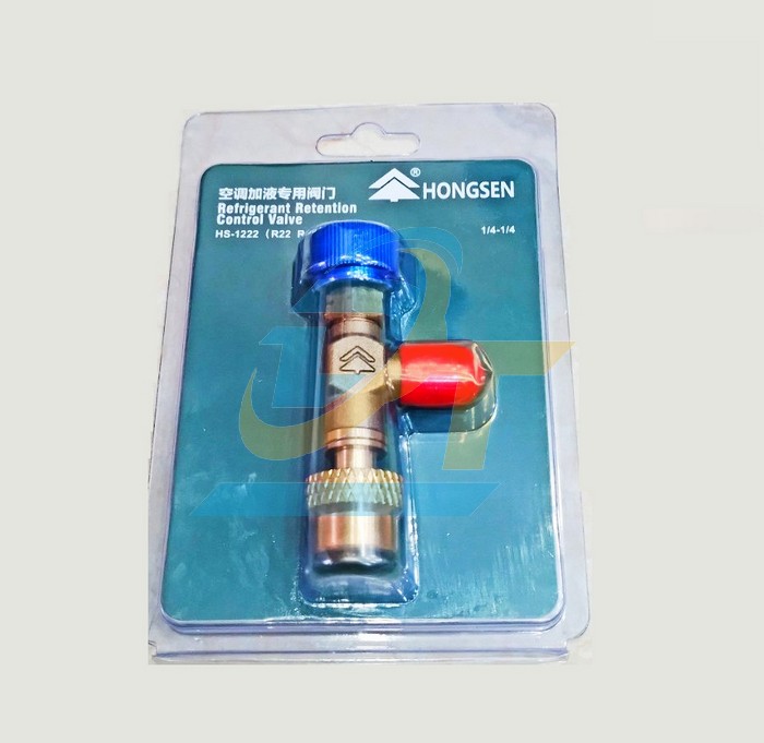 Van nạp gas R22/R404A/R407C (Out 1/4" - in 1/4") Hongsen HS-1222  HONGSEN | Giá rẻ nhất - Công Ty TNHH Thương Mại Dịch Vụ Đạt Tâm