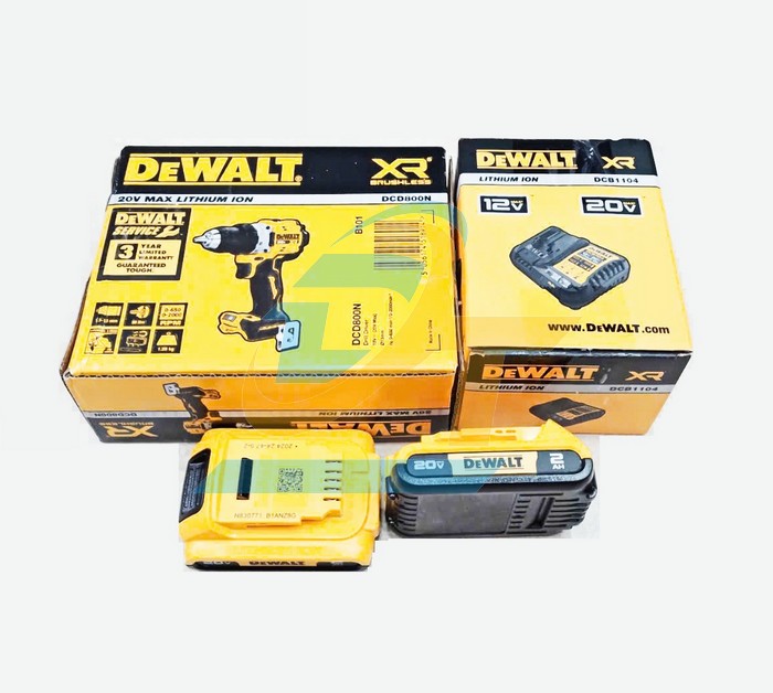 Máy khoan vặn vít dùng pin 20V Dewalt DCD800D2 (Kèm 2 pin 2Ah + 1 Sạc)  DEWALT | Giá rẻ nhất - Công Ty TNHH Thương Mại Dịch Vụ Đạt Tâm