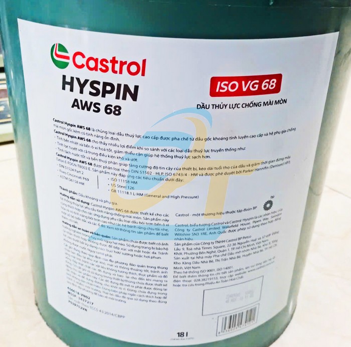 Dầu thủy lực Castrol Hyspin AWS 68 18L  CASTROL | Giá rẻ nhất - Công Ty TNHH Thương Mại Dịch Vụ Đạt Tâm