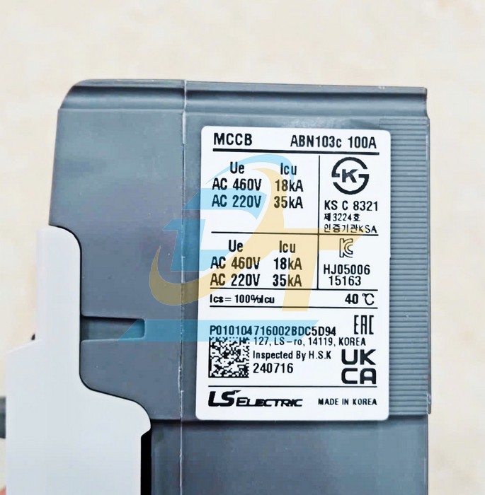 Cầu dao điện MCCB (khối) LS ABN103c 3P 100A 22kA  LS | Giá rẻ nhất - Công Ty TNHH Thương Mại Dịch Vụ Đạt Tâm