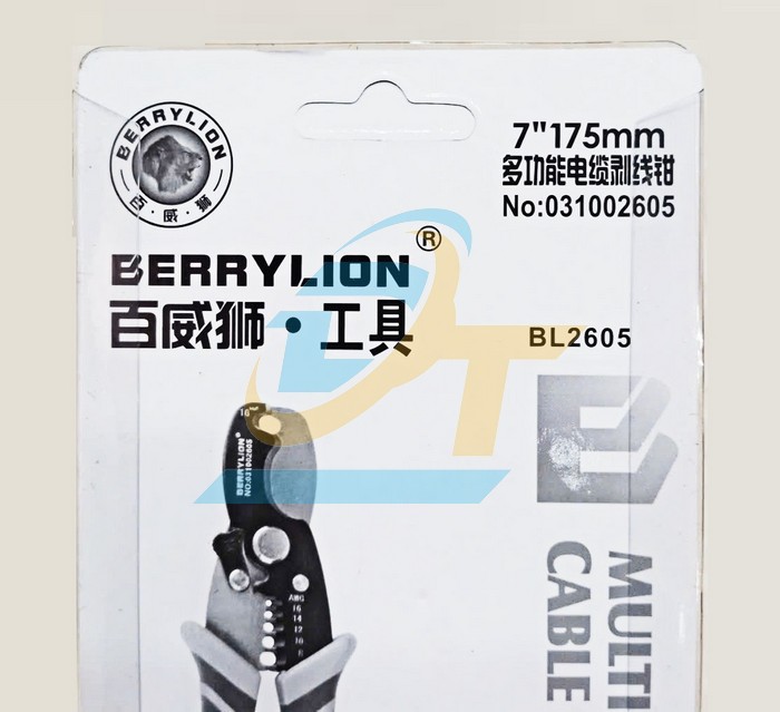 Kìm tuốt dây điện đa năng 7"/175mm Berrylion 031002605  Berrylion | Giá rẻ nhất - Công Ty TNHH Thương Mại Dịch Vụ Đạt Tâm