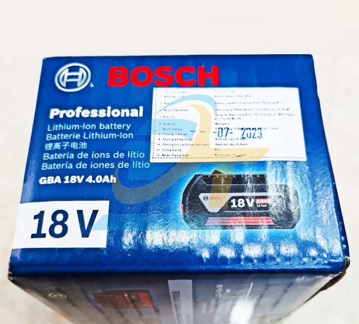 Pin GBA 18V 4.0Ah Li-Ion Bosch 1600A00163 1600A00163 Bosch | Giá rẻ nhất - Công Ty TNHH Thương Mại Dịch Vụ Đạt Tâm