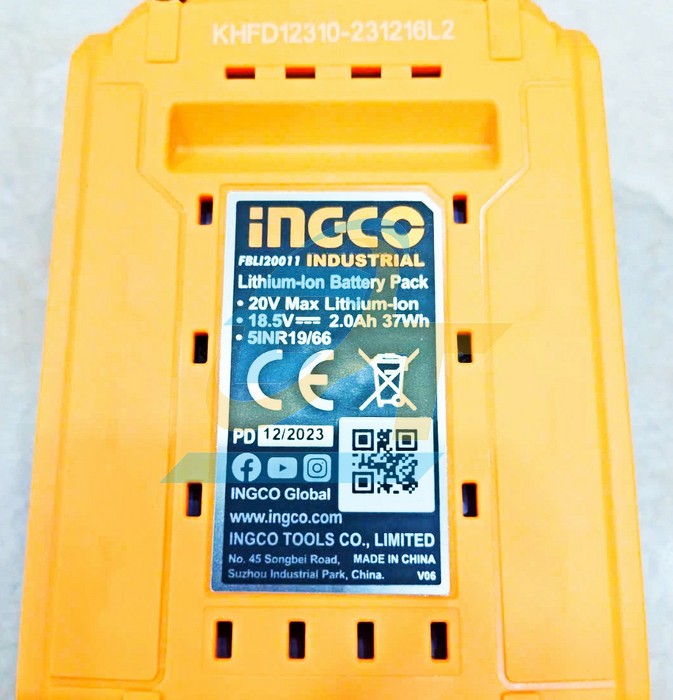 Pin Li-ion 20V 2.0Ah Ingco FBLI20011  INGCO | Giá rẻ nhất - Công Ty TNHH Thương Mại Dịch Vụ Đạt Tâm