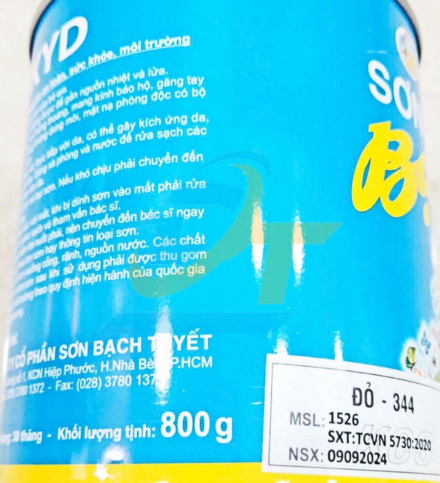 Sơn Alkyd (bóng) Bạch Tuyết 0.8 Kg - Màu đỏ 344  BachTuyet | Giá rẻ nhất - Công Ty TNHH Thương Mại Dịch Vụ Đạt Tâm