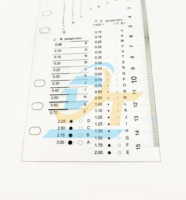 Thẻ đo lường (Film gauge) trong suốt tiêu chuẩn Visual Inspection Standard  Korea | Giá rẻ nhất - Công Ty TNHH Thương Mại Dịch Vụ Đạt Tâm