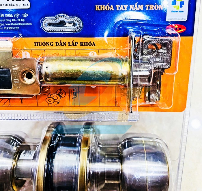 Khóa tay nắm tròn Việt Tiệp 04212 - Cò dài 60mm  VietTiep | Giá rẻ nhất - Công Ty TNHH Thương Mại Dịch Vụ Đạt Tâm