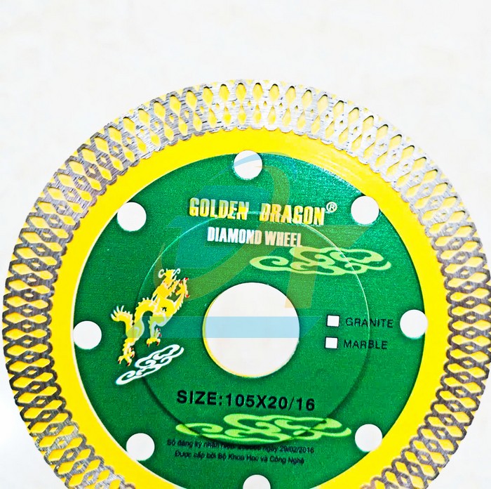 Lưỡi cắt gạch chống rung Rồng Vàng 105x20/16  VietNam | Giá rẻ nhất - Công Ty TNHH Thương Mại Dịch Vụ Đạt Tâm
