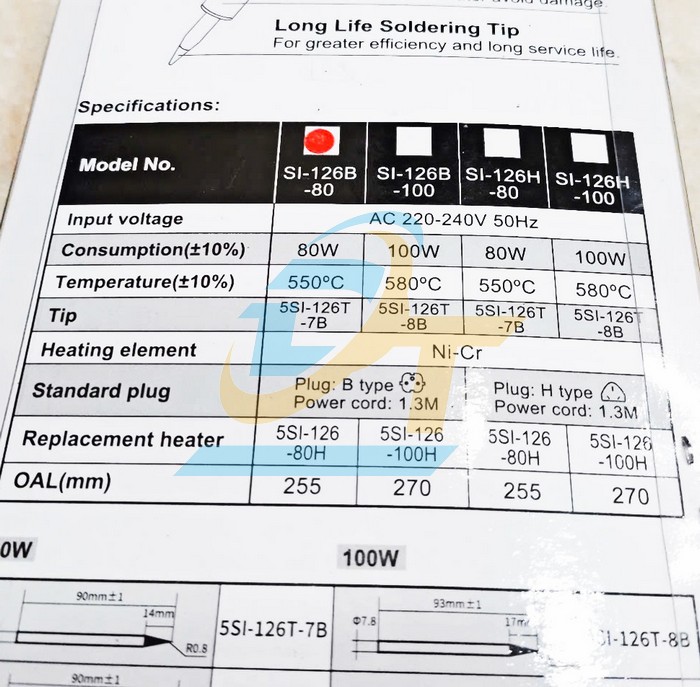 Mỏ hàn 80W 220V Pro'skit SI-126B-80  Pro'skit | Giá rẻ nhất - Công Ty TNHH Thương Mại Dịch Vụ Đạt Tâm