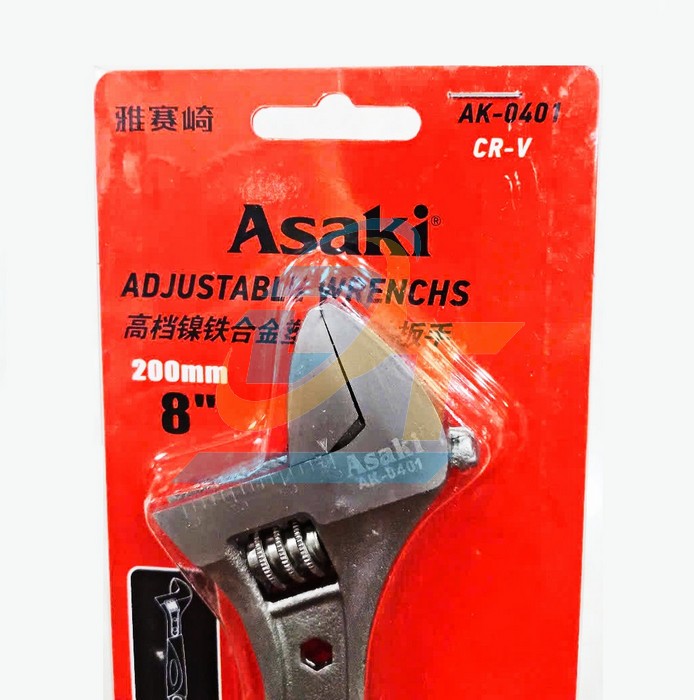 Mỏ lết cán bọc nhựa 8"/200mm Asaki AK-0401  Asaki | Giá rẻ nhất - Công Ty TNHH Thương Mại Dịch Vụ Đạt Tâm