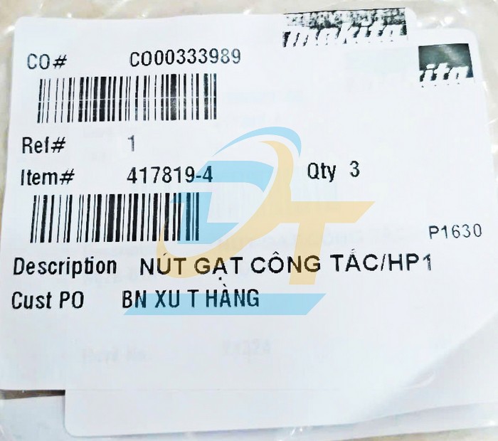 Nút gạt công tắc máy khoan HP1630 Makita 417819-4  Makita | Giá rẻ nhất - Công Ty TNHH Thương Mại Dịch Vụ Đạt Tâm