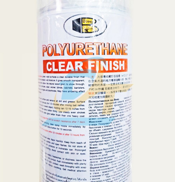 Sơn xịt bóng gỗ PU Polyurethane Bosny 600cc  BOSNY | Giá rẻ nhất - Công Ty TNHH Thương Mại Dịch Vụ Đạt Tâm