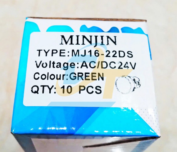 Đèn báo pha 24V phi 22 màu xanh lá Minjin MJ16-22DS  MINJIN | Giá rẻ nhất - Công Ty TNHH Thương Mại Dịch Vụ Đạt Tâm