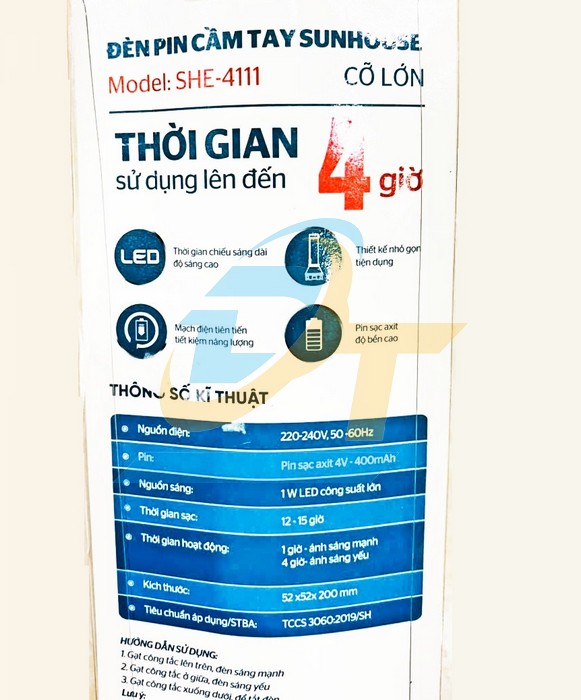 Đ&egrave;n pin cầm tay 1W Sunhouse SHE-4111 SHE-4111 SUNHOUSE | Gi&aacute; rẻ nhất - C&ocirc;ng Ty TNHH Thương Mại Dịch Vụ Đạt T&acirc;m