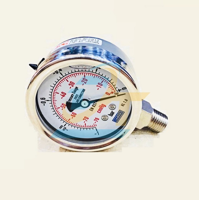 Đồng hồ &aacute;p suất Yamaki 63mm -76cm/Hg -1bar (Ch&acirc;n đứng ren 1/4" NPT)  YAMAKI | Gi&aacute; rẻ nhất - C&ocirc;ng Ty TNHH Thương Mại Dịch Vụ Đạt T&acirc;m