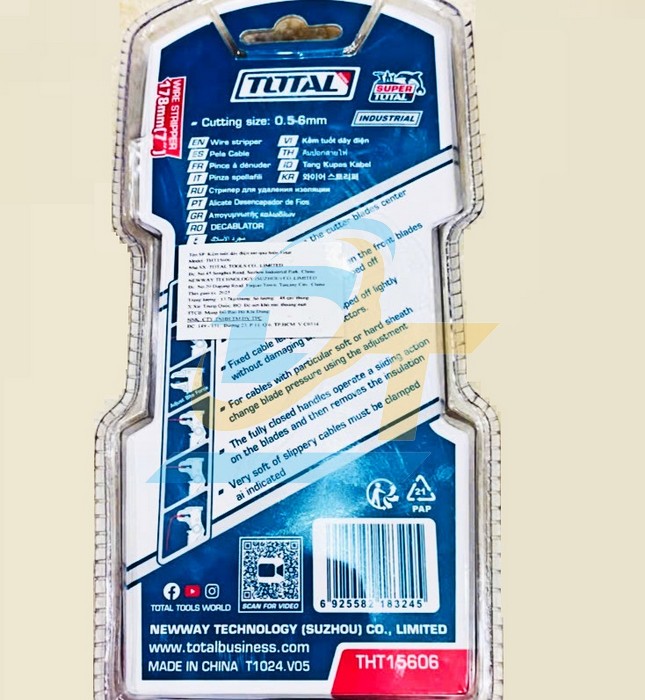 K&igrave;m tuốt d&acirc;y điện mỏ quạ 7"/178mm Total THT15606 THT15606 Total | Gi&aacute; rẻ nhất - C&ocirc;ng Ty TNHH Thương Mại Dịch Vụ Đạt T&acirc;m