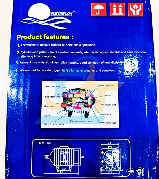 M&aacute;y sủi oxy 18W 220V Redsun ACO-001 ACO-001 REDSUN | Gi&aacute; rẻ nhất - C&ocirc;ng Ty TNHH Thương Mại Dịch Vụ Đạt T&acirc;m