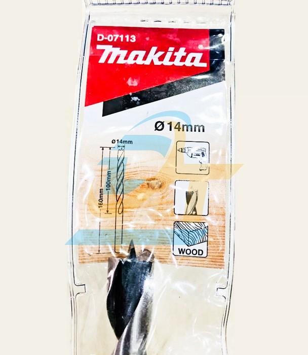 Mũi khoan gỗ chu&ocirc;i tr&ograve;n 14x170mm Makita D-07113 D-07113 Makita | Gi&aacute; rẻ nhất - C&ocirc;ng Ty TNHH Thương Mại Dịch Vụ Đạt T&acirc;m