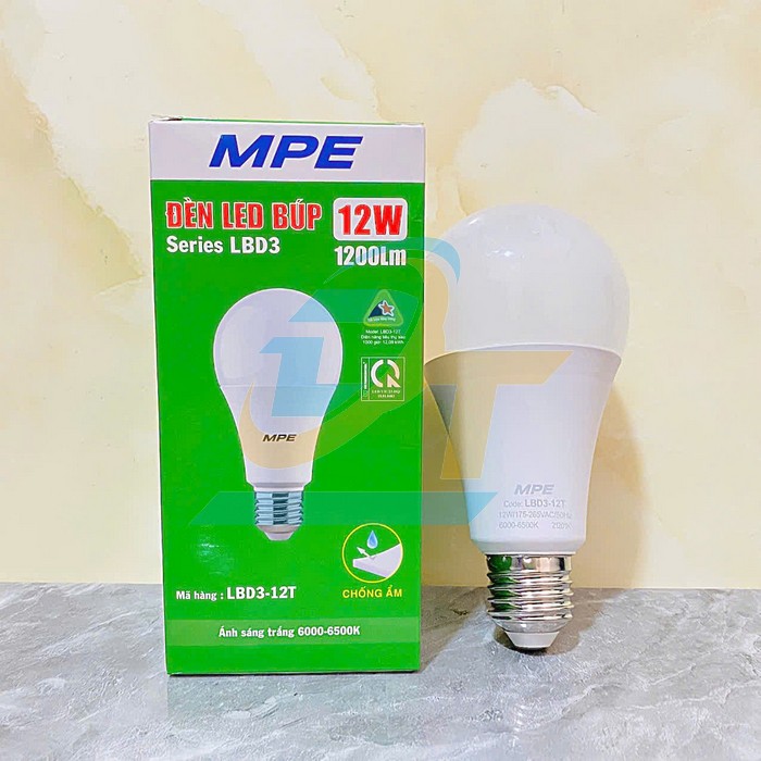 B&oacute;ng đ&egrave;n led bulb 12W 220V 6000-6500K MPE LBD3-12T  MPE | Gi&aacute; rẻ nhất - C&ocirc;ng Ty TNHH Thương Mại Dịch Vụ Đạt T&acirc;m