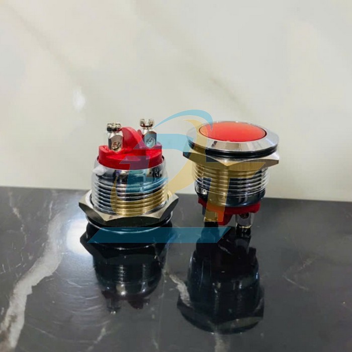 Đ&egrave;n b&aacute;o kim loại c&oacute; đ&egrave;n ch&acirc;n bắt v&iacute;t 24V phi 19mm - M&agrave;u đỏ  China | Gi&aacute; rẻ nhất - C&ocirc;ng Ty TNHH Thương Mại Dịch Vụ Đạt T&acirc;m