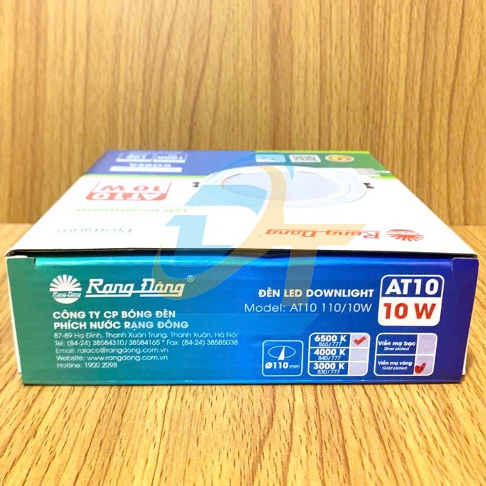 Đ&egrave;n LED &acirc;m trần Downlight 110/10W 6500K Rạng Đ&ocirc;ng AT10  RangDong | Gi&aacute; rẻ nhất - C&ocirc;ng Ty TNHH Thương Mại Dịch Vụ Đạt T&acirc;m